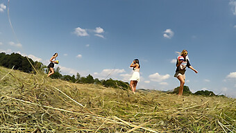 Teen Girls Go Commando And Show Off Their Assets In The Great Outdoors On A Sunny Day