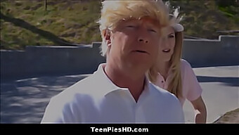 Tynde Teen Alexa Grace Bliver Creampie Af Trump Lookalike