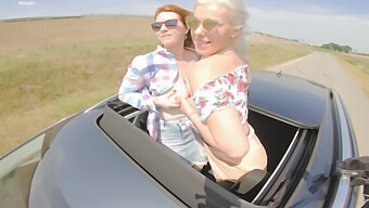 High Definition Oral And Funny Car Ride With A Blonde