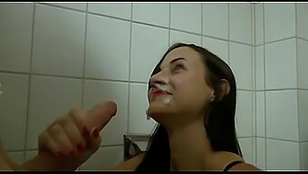 Oral And Handjob In A Public Restroom