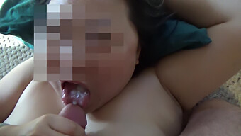 Big Titted Asian Milf Cums On Her Lover'S Tongue