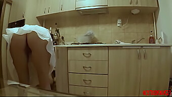 Hot Teen Stepsister Gets Caught On Camera In The Kitchen