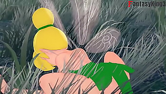 Tinker Bell Bliver Fræk I En Hed Scene Med Peter Pank