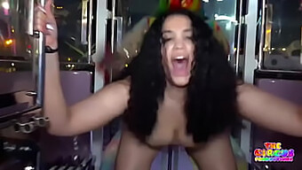 Sexy Latina Babe Takes On A Big Cock In Public