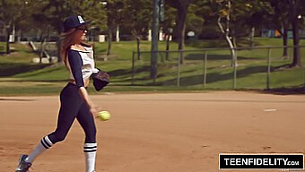 Rough And Fit Baseball Player Kirsten Lee Gets Her Pussy Pounded By Coach