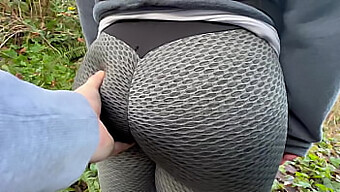 Public Park Exhibitionist With Big Bubble Butt