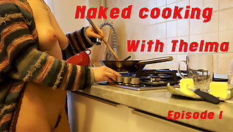 Brunette Thelma'S Homemade Nude Kitchen