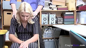 Blonde Teen Gets Punished For Stealing