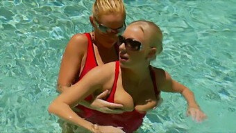 Britney Brooks Enjoys A Steamy Poolside Encounter