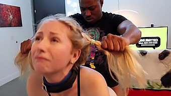 White Girl Takes Big Black Cock In From Behind