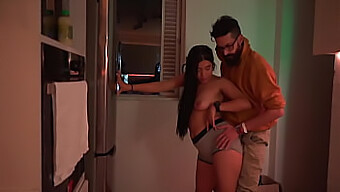 Teen (18+) Amateur Gets Her Pussy Fucked In Kitchen