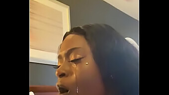 Homemade Ebony Slut Gets Her Throat Fucked