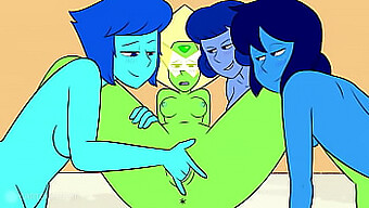 การ์ตูนเฮ็นไท: หน้าอกใหญ่และก้นของ Peridot