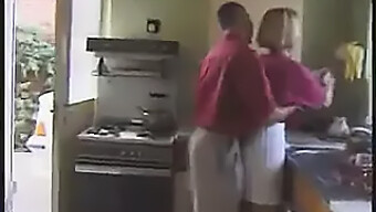 Watch As A Housewife Enjoys A Quickie In The Kitchen